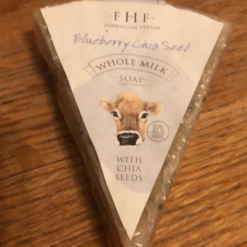 Farmhouse Fresh Blueberry Chia Seed Whole Milk Soap. Brand New, Never Opened!